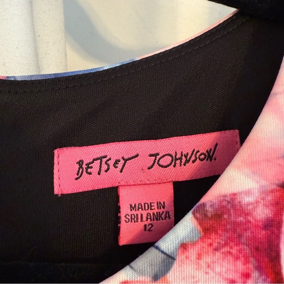 Betsey Johnson Floral Scuba Sheath Midi Dress Stretch Women’s 12 - Picture 2 of 11